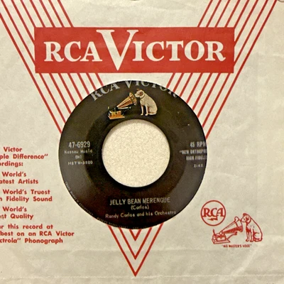 RANDY CARLOS Jelly Bean Merengue INSANE Boogaloo Latin Afro Cuban Drums 45 HEAR - Image 1 of 4