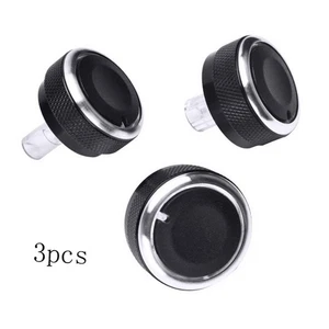 Switch Knob A/C Accessories 3pcs Air Conditioner Black Climate Control Buttons - Picture 1 of 8