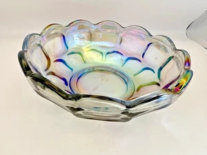 Federal Glass Yorktown Sundown Iridescent Small Fruit Dessert Bowl Vintage - Picture 1 of 11