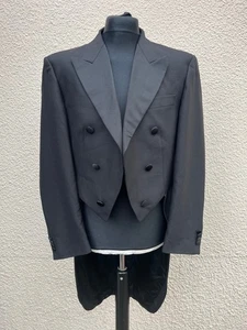 Men's Traditional Black Formal Tails Coat-44" Chest - Picture 1 of 4