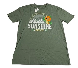 Disney Parks T-Shirt 2025 Hello Sunshine Epcot Orange Bird Green Adult Large NEW - Picture 1 of 2