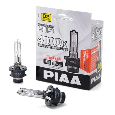 Japan NEW PIAA 4100K HID Bulb 3650lm D2R/D2S 12/24V 2 Pack JIS Compliant - Image 1 of 4