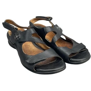 Clarks Artisan Tiffani Aldora Black Leather Slingback Comfort Sandal Women 7.5 - Picture 1 of 12