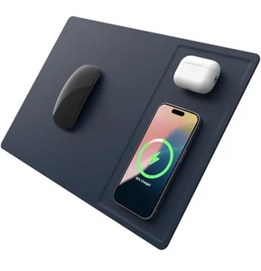 Tapis de souris de charge sans fil POUT H3 PRO Dual Qi – double charge sans fil rapide - Photo 1 sur 6
