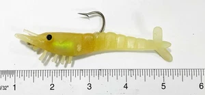 Große Menge 12 künstliche Garnelen leuchten mit Haken New Old Stock 4-1/4" - Bild 1 von 2