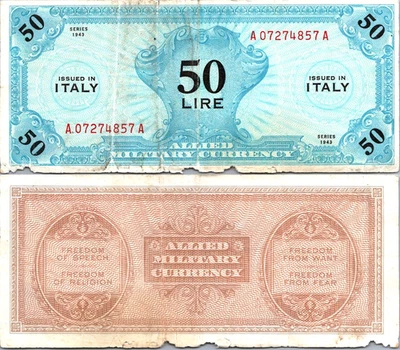 Italy 50 Lire 1943 Fine Pick-M20A - Image 1 of 2