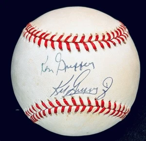 🔥 KEN GRIFFEY JR & SR SIGNED BALL JSA HOF MARINERS REDS 🔥 - Picture 1 of 2
