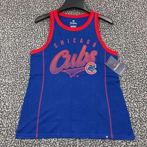 Chicago Cubs Shirt Women Medium Blue Fanatics Sleeveless Crew Neck New M - Picture 1 of 7