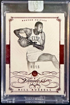 BILL RUSSELL 2014-15 Panini Flawless Diamond Ruby Gems 01/15 - Image 1 of 2