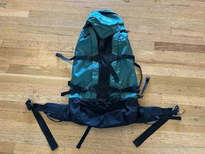 Vintage The North Face Blowfish Wanderrucksack mittelblau grün X-Frame - Bild 1 von 10