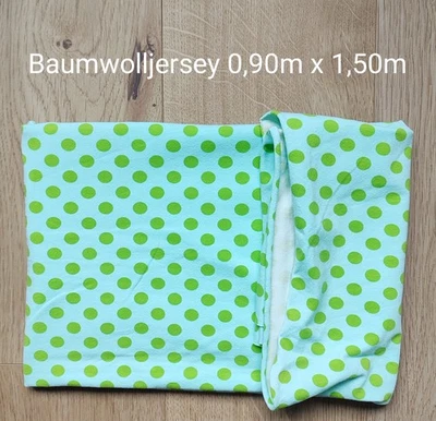 Jersey Baumwolljersey Punkte 0,90m grün mint - Bild 1 von 2