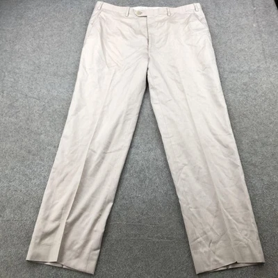 Pantalones Brioni Para Hombre 36 Beige Frente Plano Vestido Pantalón Informal Lujo Chino Foto 1 de 4