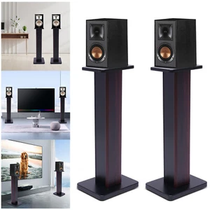 28" 1 Paar Regal Lautsprecher Ständer Surround Sound Heimkino Schwarz Walnuss PVC - Bild 1 von 12