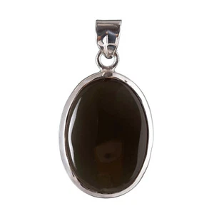Rauchquarz Edelstein Anhänger 925 Silber / Smoky Quartz F788 - Picture 1 of 2