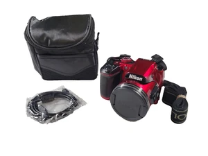 Nikon B500 16.0MP Digital Camera with 40x Optical Zoom (Red), Bundle - Picture 1 of 10