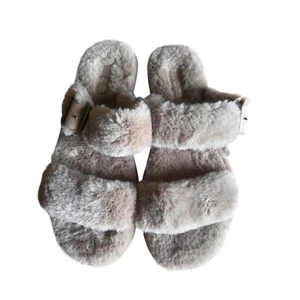 Koolaburra by UGG Damen-Sandalen Kunstfell-Pantoletten verstellbare Schnalle flauschig Größe 9 - Bild 1 von 6