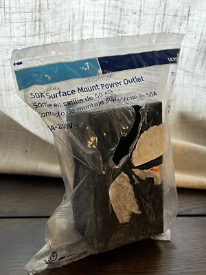 Leviton 50A Surface Mount Power Outlet Black 5378 50A-250V - Image 1 of 4