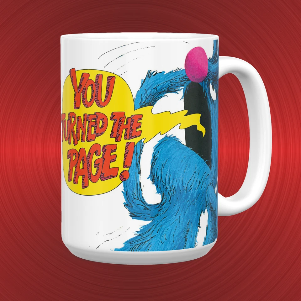 Grover • Monster End • Pasaste la página • Little Golden Book GRANDE 15 oz. TAZA Foto 1 de 4