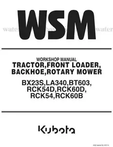Kubota BX23S LA340 BT603 RCK54D RCK60D RCK54 RCK60B Service Workshop Manual - Picture 1 of 12