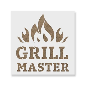 Grill Master Summer Bbq Stencil - Durable & Reusable Mylar Stencils - Picture 1 of 5