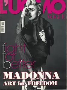 MADONNA MAY 2014 L'UOMO VOGUE Magazine Maggio Giugno June Tom Munro Art Freedom - Foto 1 di 8