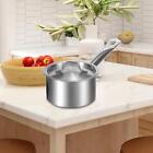 Stainless Steel Cooking Pot Soup Ergonomic Handle Portable Noodles Sauce Pan