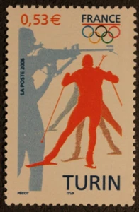 Timbre - FRANCE - Jeux Olympiques d'hiver TURIN - Neuf ** - YT3876 - 2006 - Picture 1 of 1