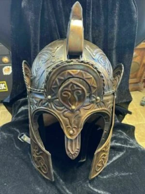 Capacete Theoden Rohan Rei Metal Senhor dos Anéis LOTR Capacete Hobbit Réplica presente - Imagem 1 de 4