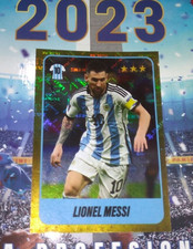 Lionel Messi Parallel Panini Futbol Argentino 2023 First Sticker With 3 Stars