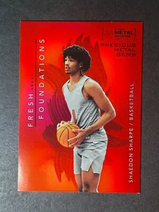 2022 Skybox Precious Metal Gems Fresh Foundations #FF50 Shaedon Sharpe /100 PMG - Picture 1 of 2