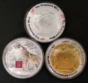 World Money Fair 2018 Berlin fridge magnets Österreich Singapore China mint - Picture 1 of 5