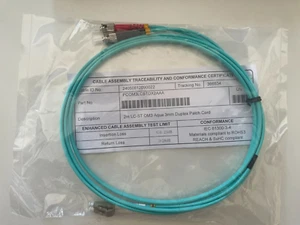 Fibre Optic Duplex 2M Cable LC/ST OM3  Aqua / blue 3mm PCOM3LCSTDX2AAA - Afbeelding 1 van 1