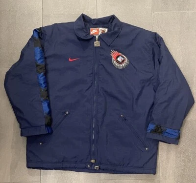 Chaqueta Parka De Colección Nike Team NY Rangers Coach Para Hombre Extra Grande Azul Cremallera Completa Foto 1 de 4