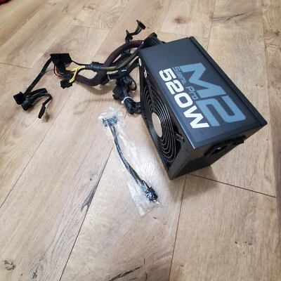 Cooler Master RS-520-SPM2-E3 M2 Silent Pro 520W Power Supply w/ (6+2)Pin PCI-E - Image 1 of 4