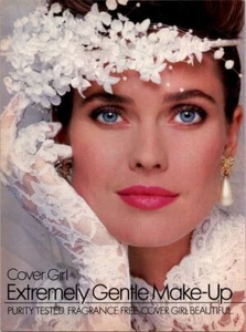 COVER GIRL Extremely Gentle Make Up Ad Bridal Beauty Carol Alt '88 Family Circle - Picture 1 of 2