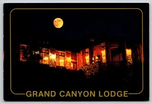 Postcard Full Moon Over the Grand Canyon Lodge Arizona - William A Logan - Picture 1 of 2