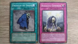 Yu gi oh 1°ed. - ORGOGLIO DEI DEBOLI 5DS2-IT021 & RINASCITA GENEROSA DP08-IT022 - Picture 1 of 2