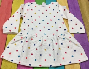 Baby Gap Mädchen Kleid 18-24 Monate. Gestepptes gepunktetes Kleid mit Bluse. Neu mit Etikett - Bild 1 von 3