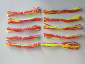 10 Bundles 50 Strands Fishing Silicone Skirt Spinnerbait Jig Replacement L111