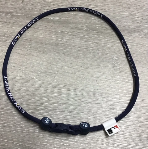 Tampa Bay Rays Phiten Necklace Navy Blue 21” - NEW W/O PACKAGING Cover