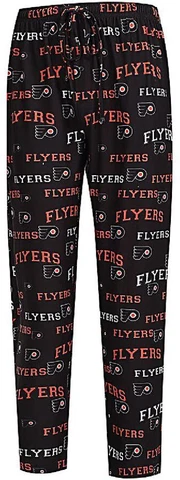 Philadelphia Flyers Mens NHL Black Fairway Pajama Lounge Pants Cover