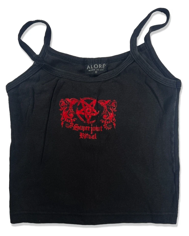 Camisola corta pequeña rara mercancía de gira Superjoint Ritual 2003 vintage Foto 1 de 4