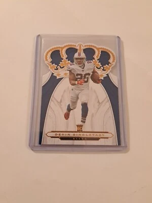 2019 Panini Chronicles Crown Royale Devin Singletary #CR-23 RC ROOKIE DIE CUT - Image 1 of 4
