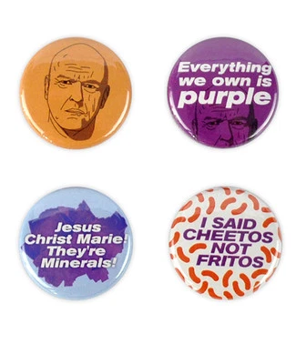 Hank Schrader badges! Breaking Bad dean norris, walter white heisenberg buttons