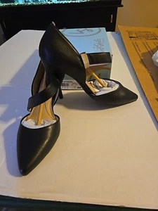 LifeStride Suki Women's Size 7W Black Heirloom Pointed Toe Stiletto Heel Shoes - Picture 1 of 2