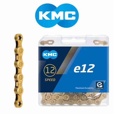 KMC e12 e-Bike Gold 12-speed Chain Extra Torque Resistant 136 links - Image 1 of 4