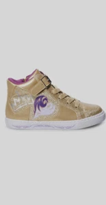 Disney D-Signed Girls Size 5 Royalty Rules High Top Shoes in Gold New - Imagen 1 de 4