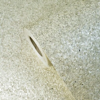 Modern gold Natural Real Terra Mica Stone Wallpaper rolls Plain Glitter effect - Image 1 of 4