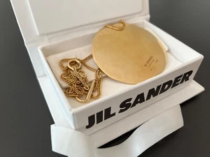 Jil Sander Designer-Halskette, Statement-Collier, Sterlingsilber vergoldet - Bild 1 von 7