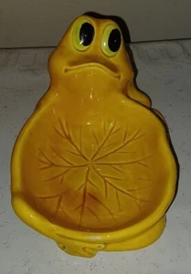Vintage JI Yellow Frog Soap Dish Made in Japan - Picture 1 of 8
